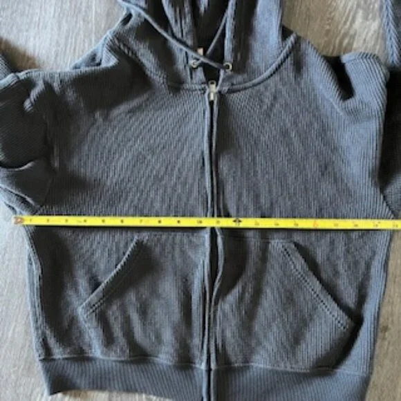 Auden Two-Piece Lounge Set Hooded Sweatshirt Full Zip Sweatpants Gray Women's S - Picture 4 of 14